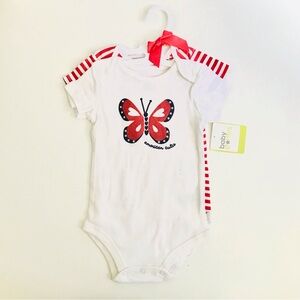Baby Cotton Bodysuit Set Butterfly